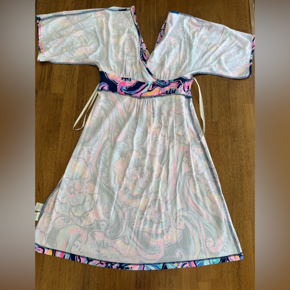 Lilly Pulitzer Parigi Dress SZ S Nauti Navy Boho Bateau - Picture 13 of 15